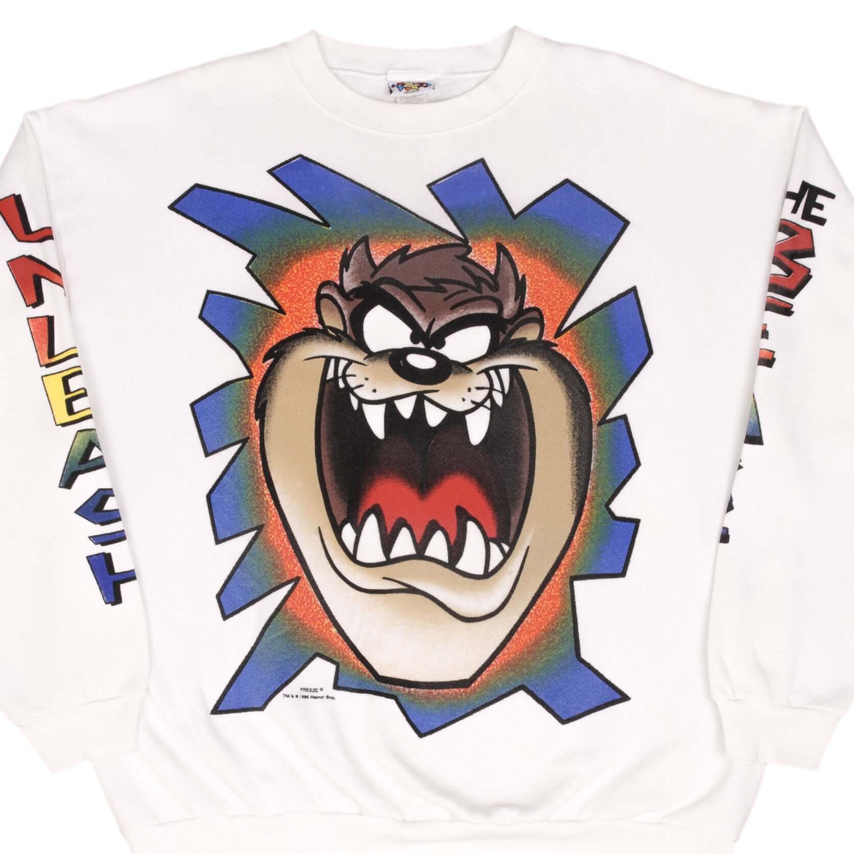 Vintage top 90s NASCAR Taz Looney Tunes Crewneck Sweatshirt