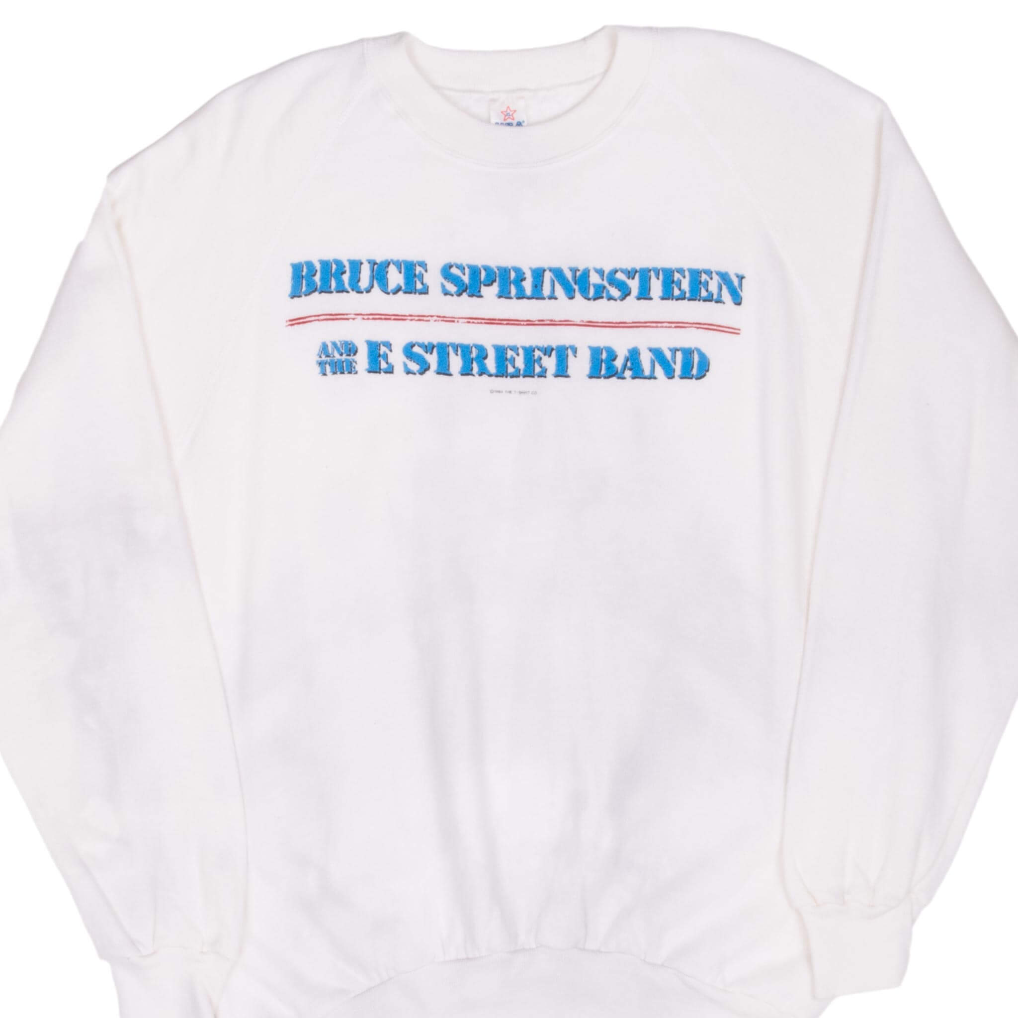 VINTAGE 80s Bruce Springsteen & the E Street Band White Sweatshirt Size M store 20X25