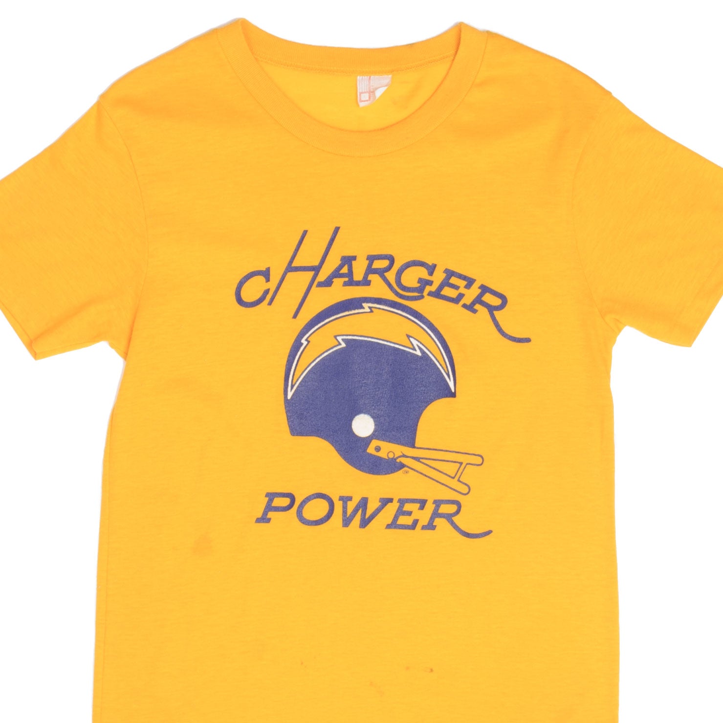 VINTAGE NFL SAN DIEGO CHARGER POWER TEE SHIRT 1980S SIZE MEDIUM