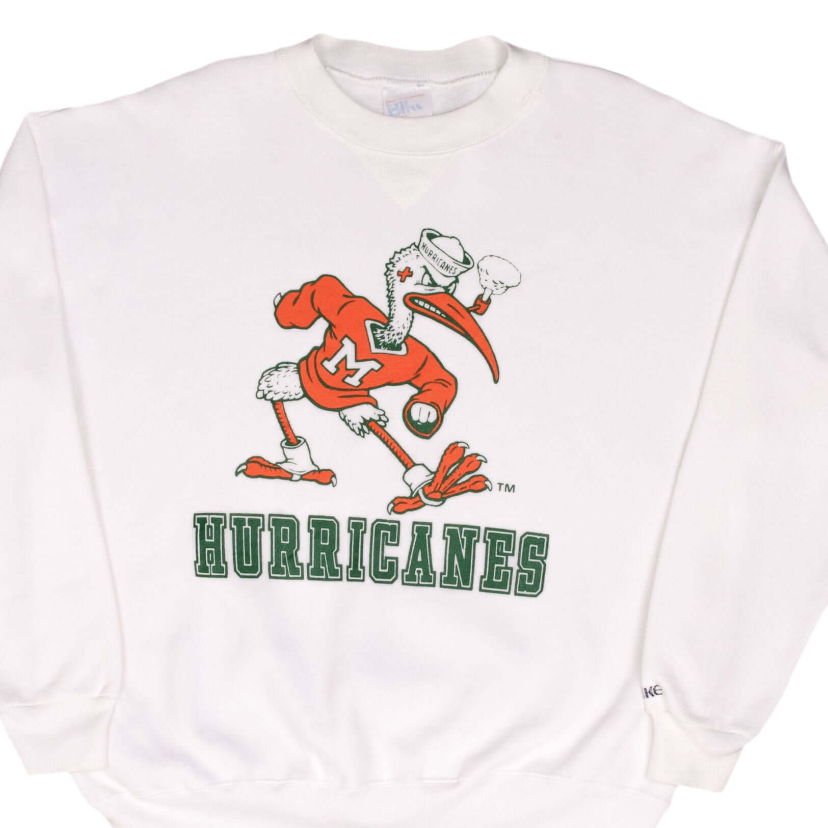 Miami Hurricanes Vintage 1990 Gray Crewneck Sweater Size good XL Made In USA