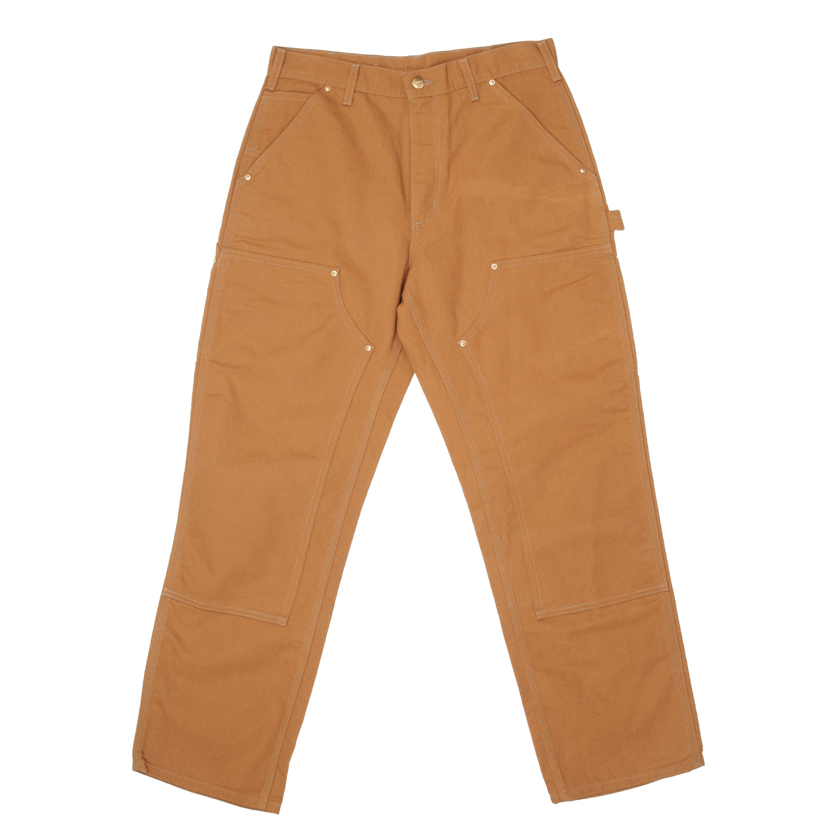 VINTAGE CARHARTT CARPENTER DOUBLE KNEE SANDSTONE PANTS 1990S 32X30