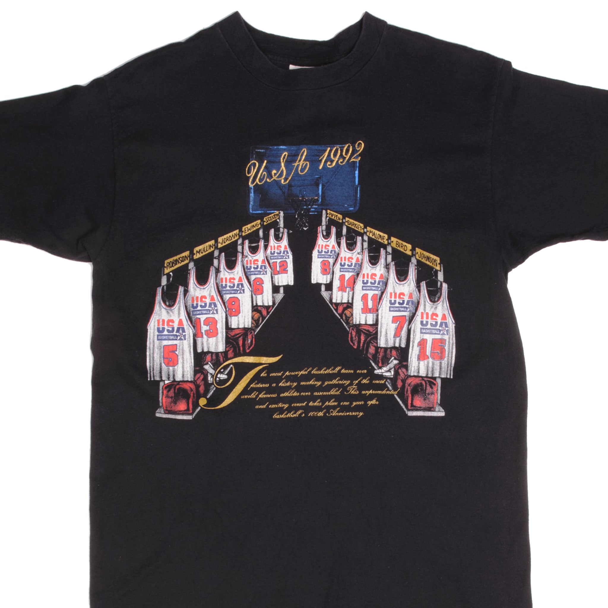 Original 1992 NBA Los Angeles Lakers Logo Basketball Vintage T-Shirt