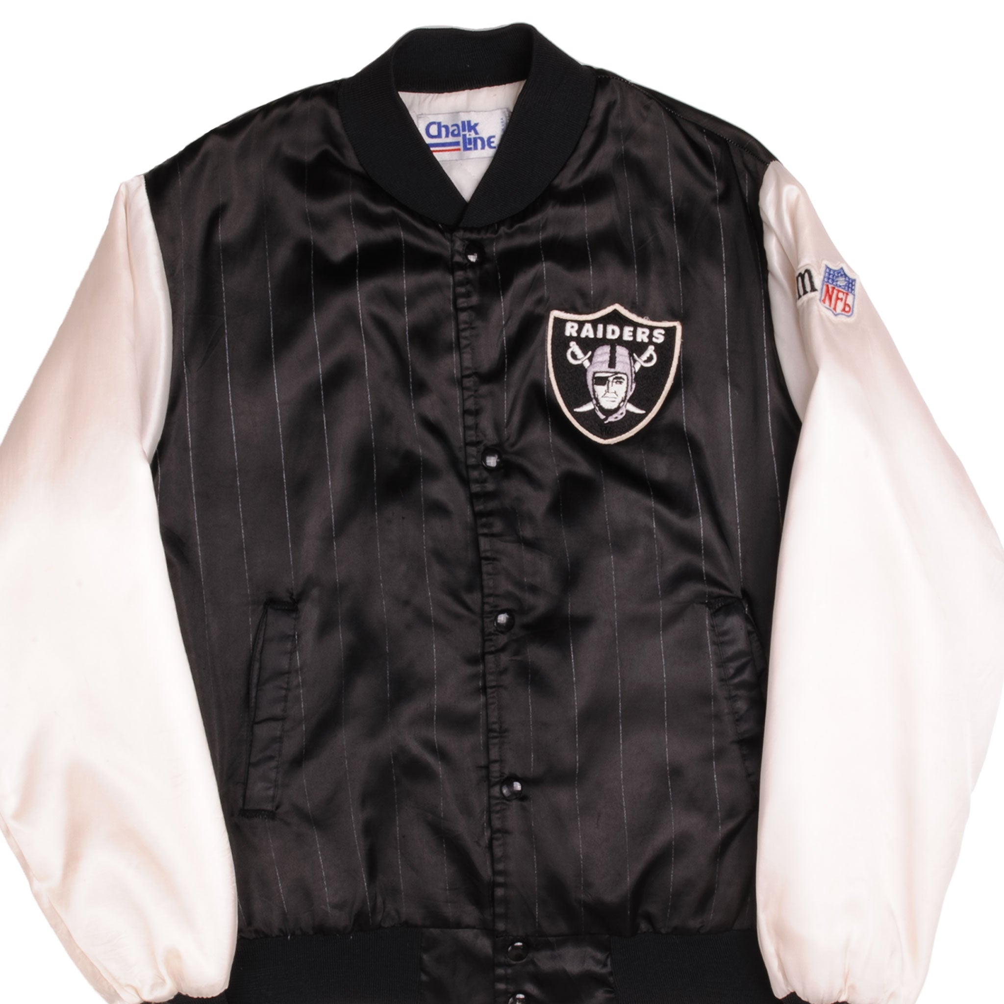 90s LA Raiders vintage NFL button front jersey. Large