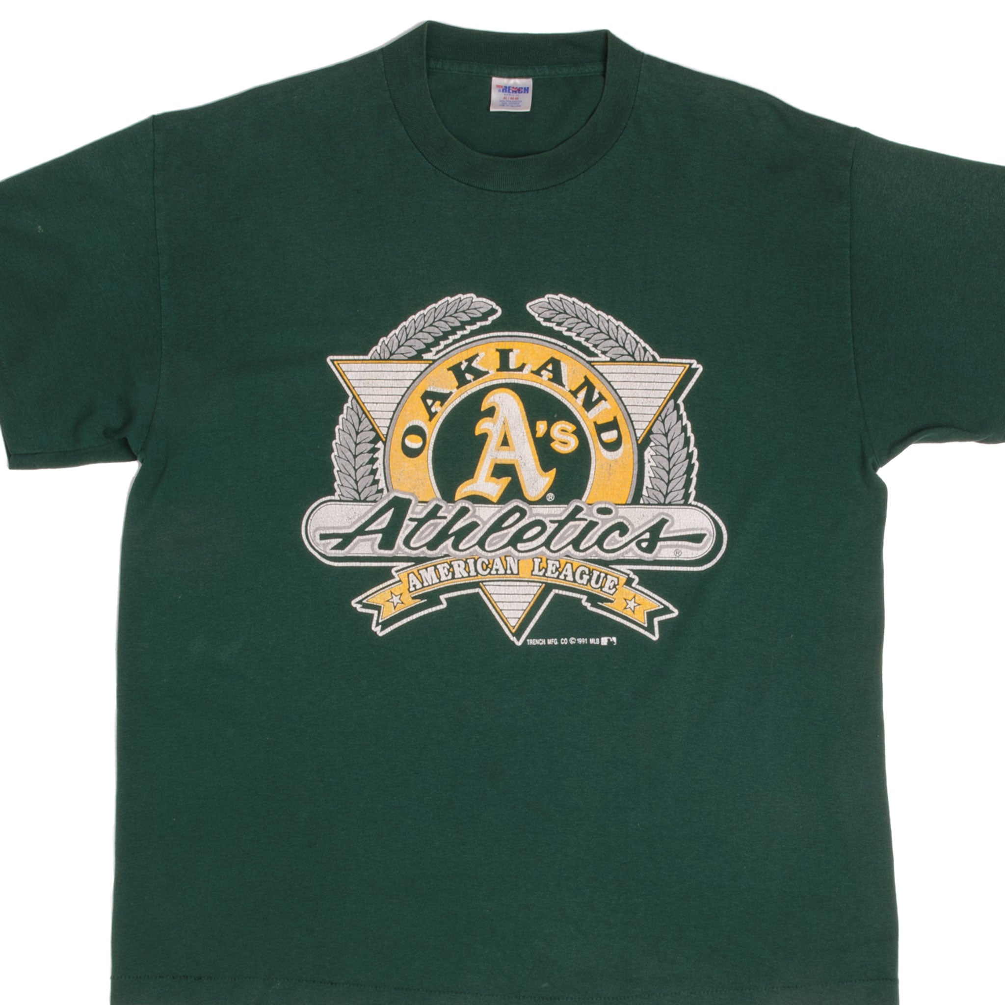 Vintage MLB Oakland Athletics Tee Shirt 1992 Size XL Made in USA