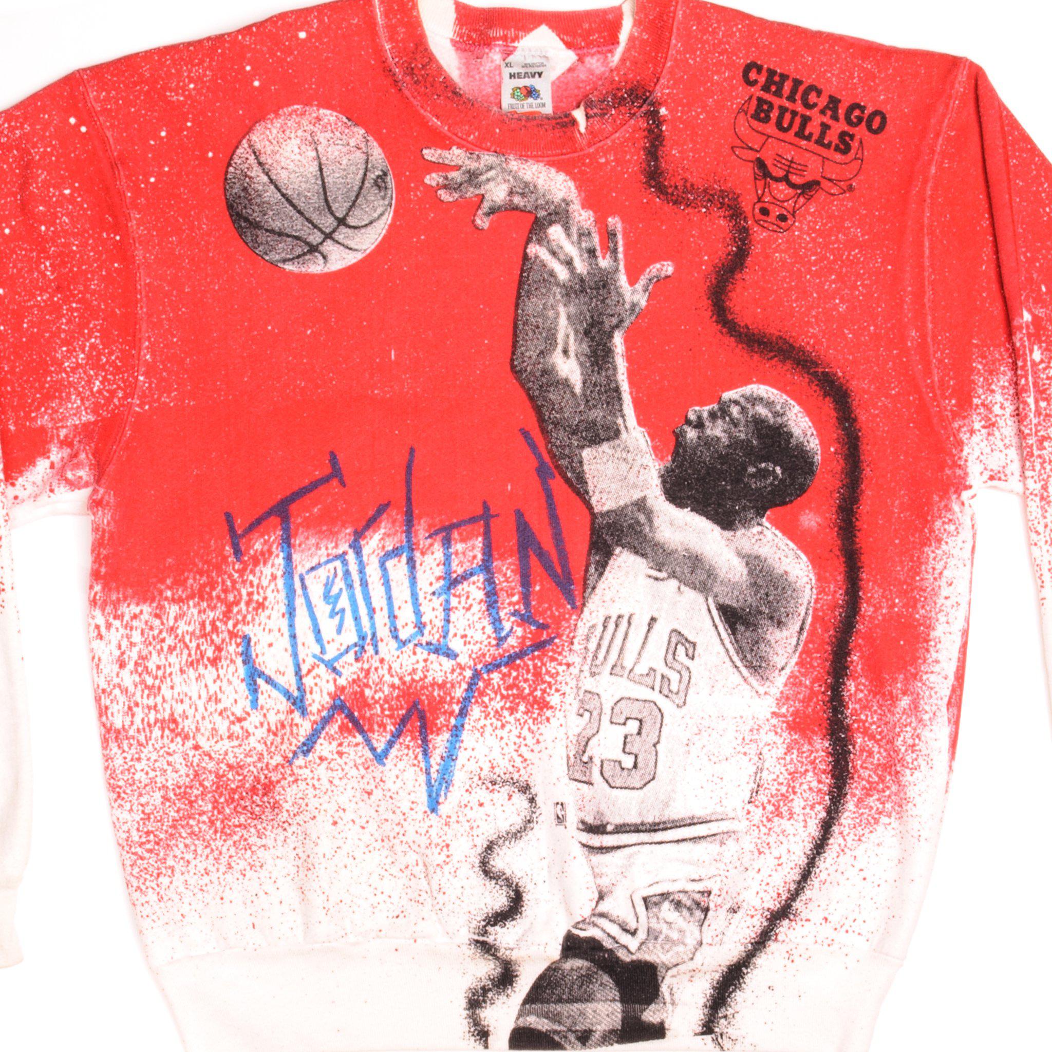 Vintage Tie Dye NBA Chicago Bulls Michael Jordan Tee Shirt Size 1990s