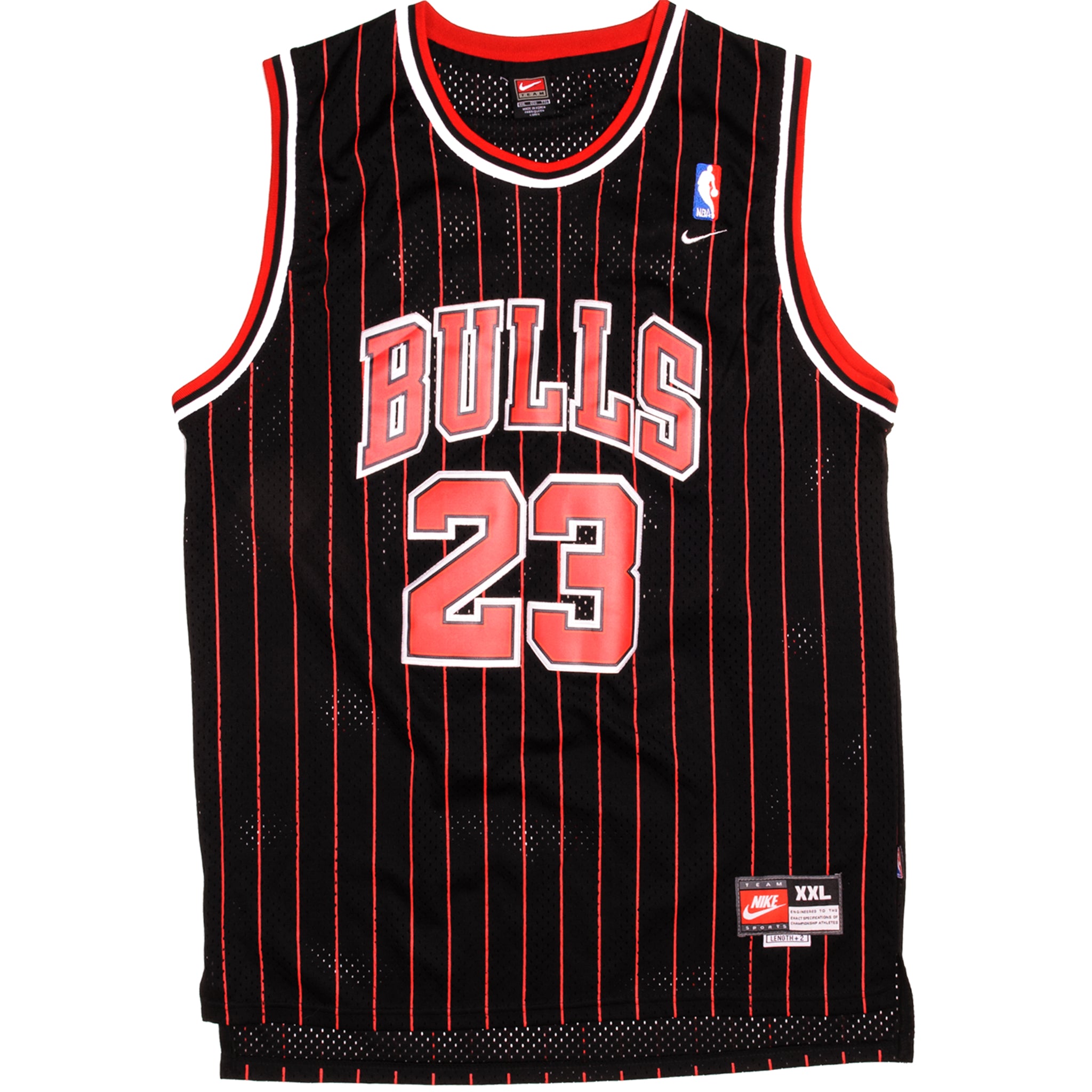 Vintage Champion Chicago Bulls Michael Jordan Black NBA Jersey Size 52 RARE