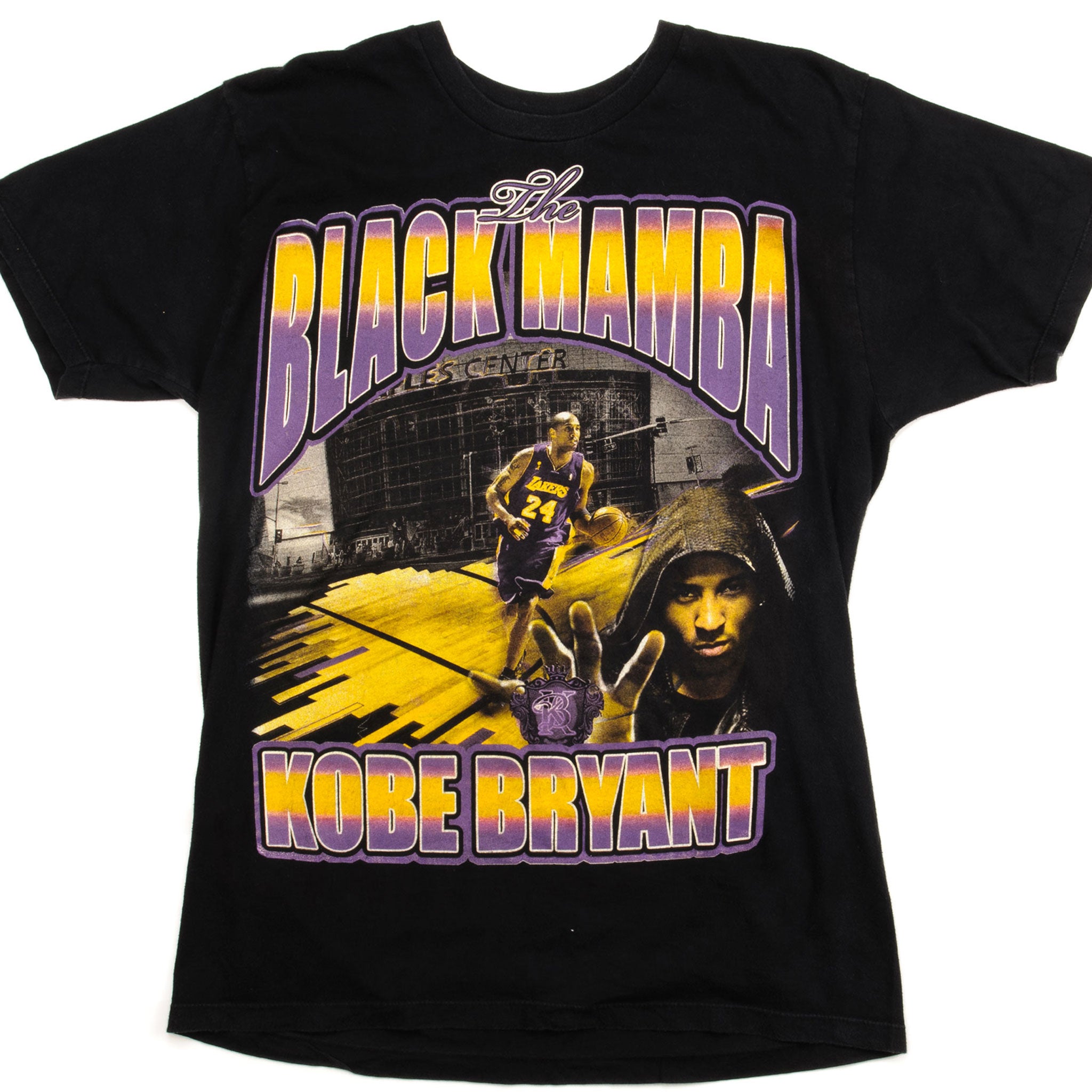 Vintage Kobe Bryant Black Embroidered Crewneck NBA Basketball Lakers Shirt