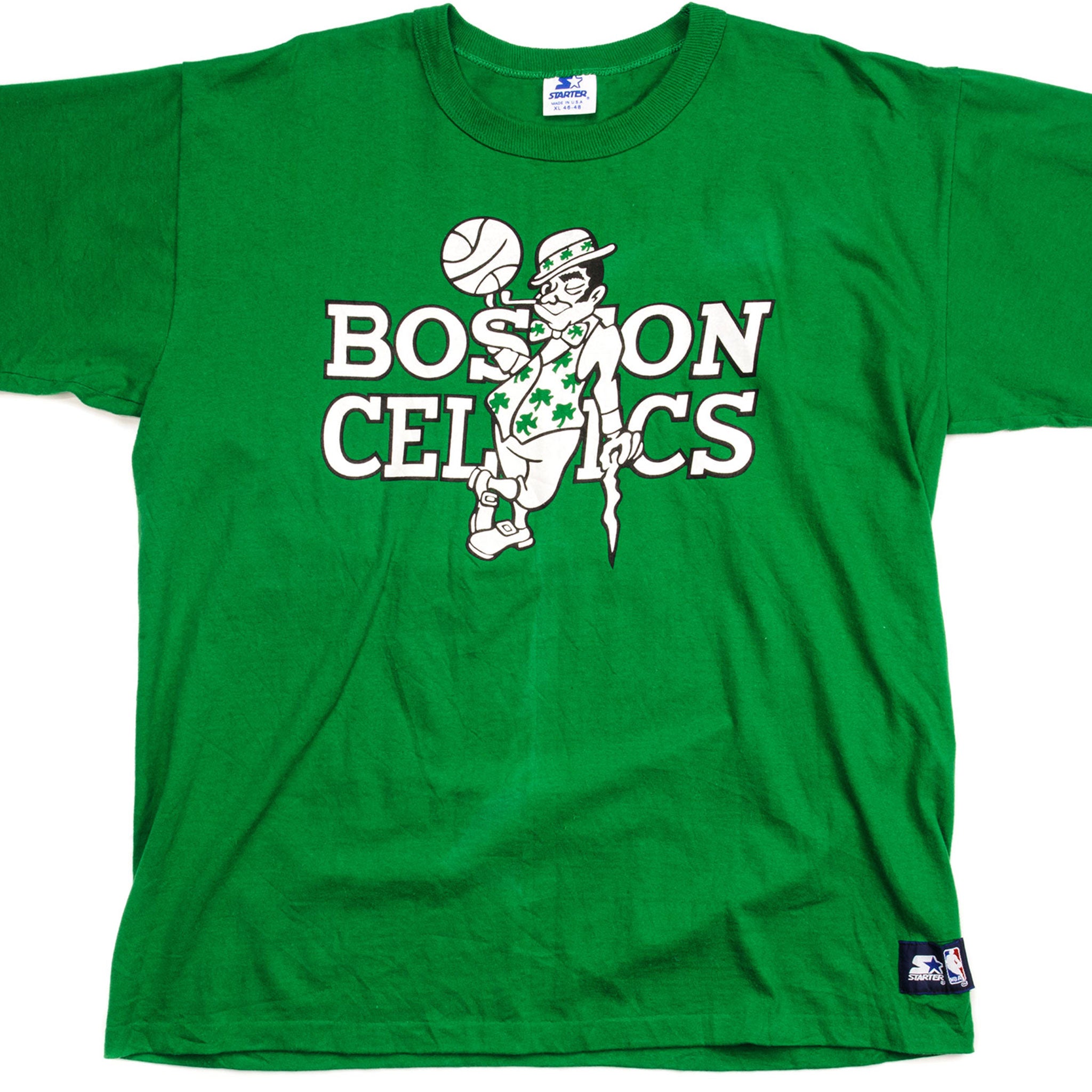 CustomCat Boston Celtics Retro NBA T-Shirt Electric Green / XL