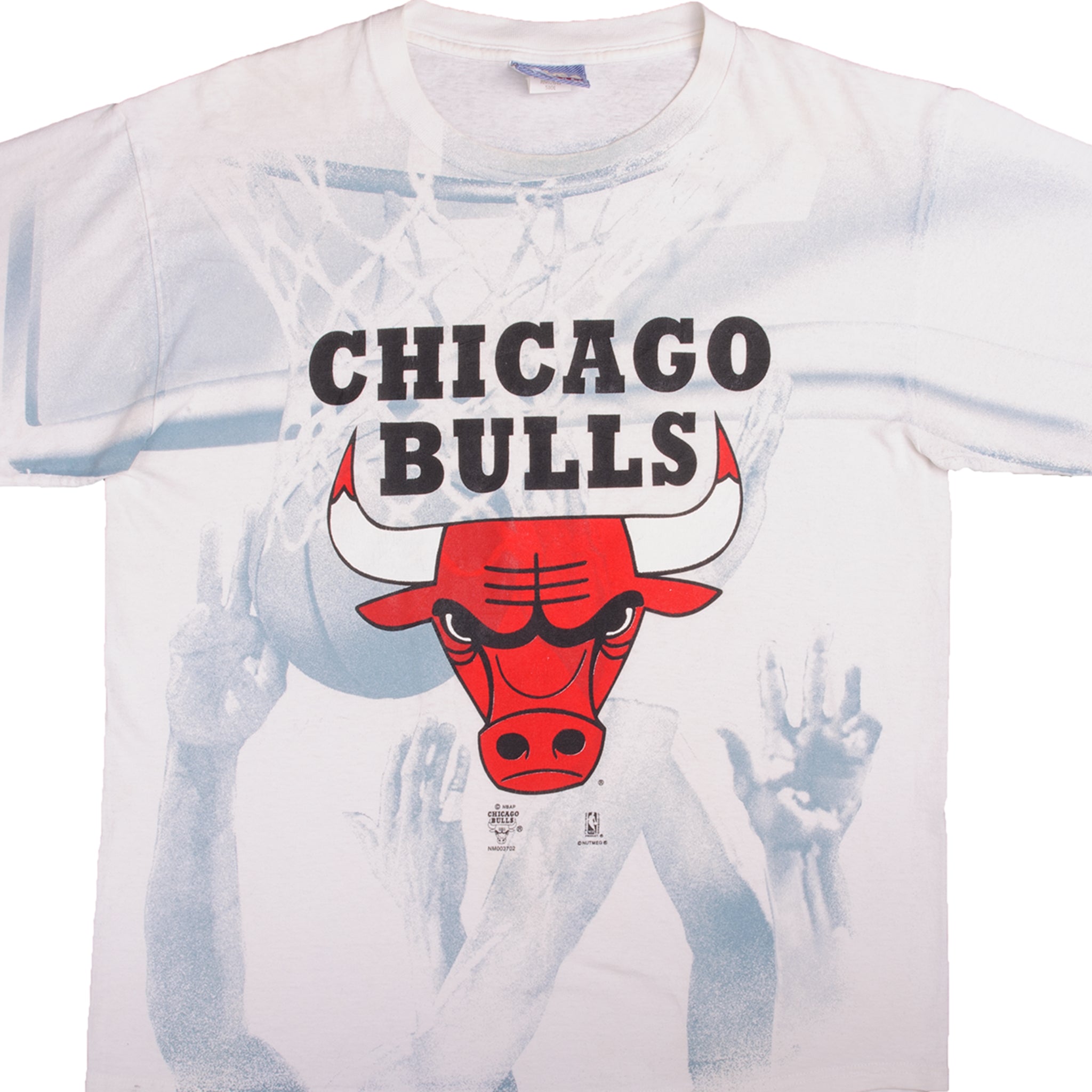 Chicago Bulls 3-Peat NBA World Champs 90's Vintage Graphic Trench
