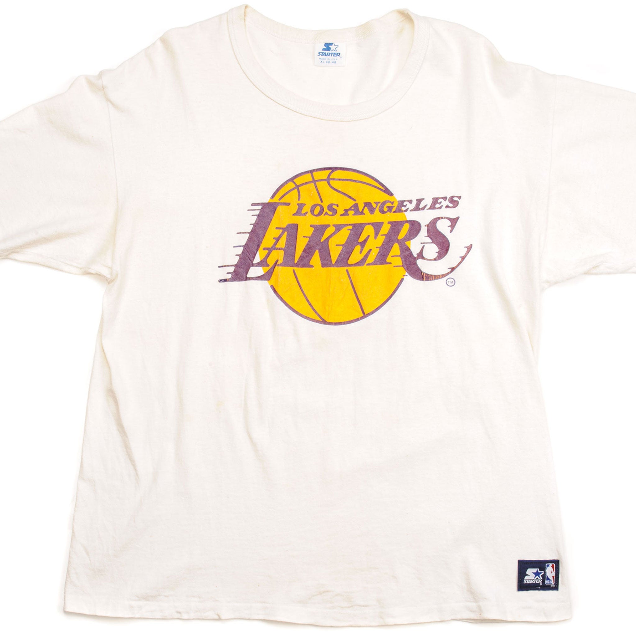 Los Angeles Lakers Adidas Logo White T Shirt