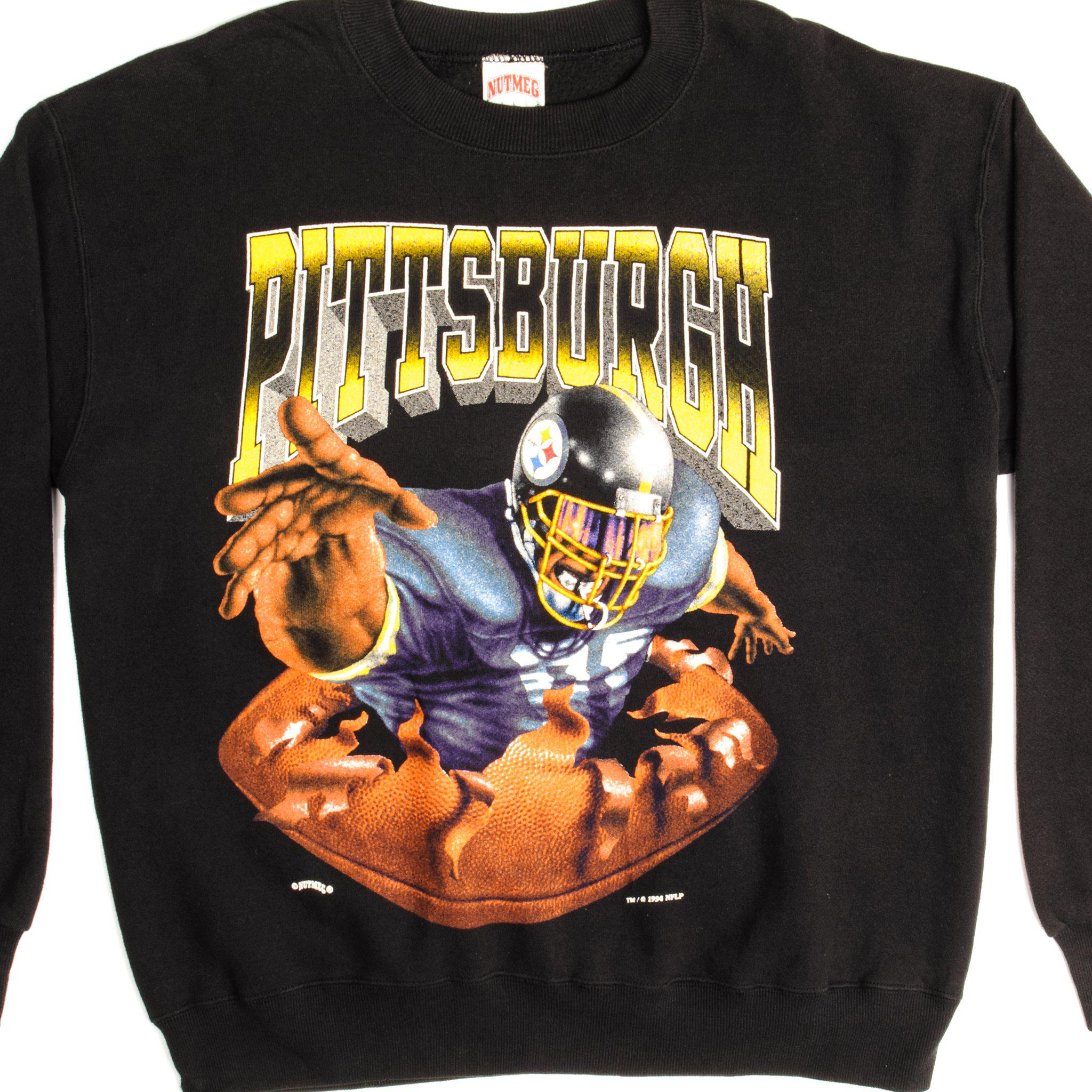 Vintage 90s Pittsburgh Steelers Tee Shirt Black Football 