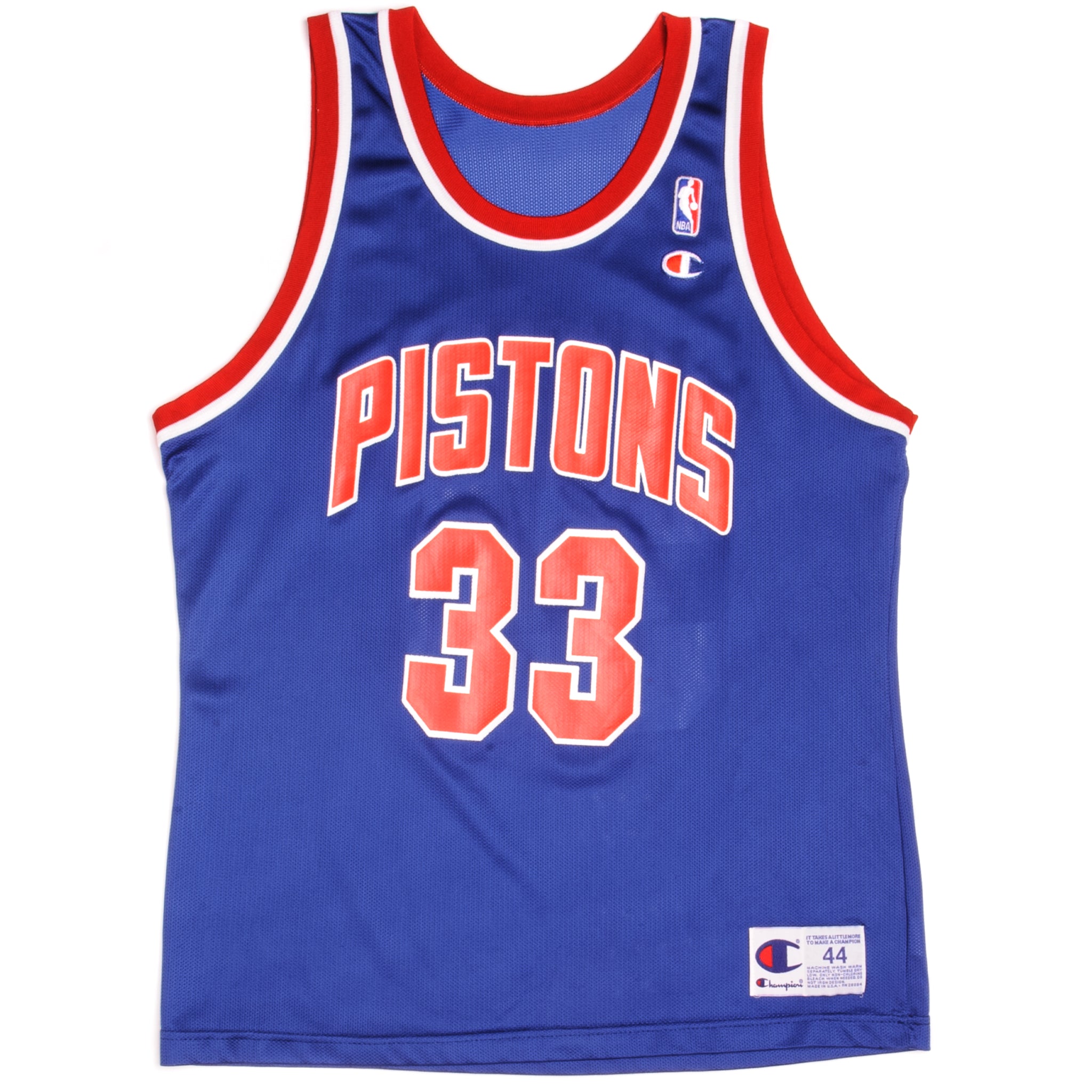 Grant Hill Detroit Pistons 33 Gold Champagne Champion Jersey Size 48  Color🔥rare