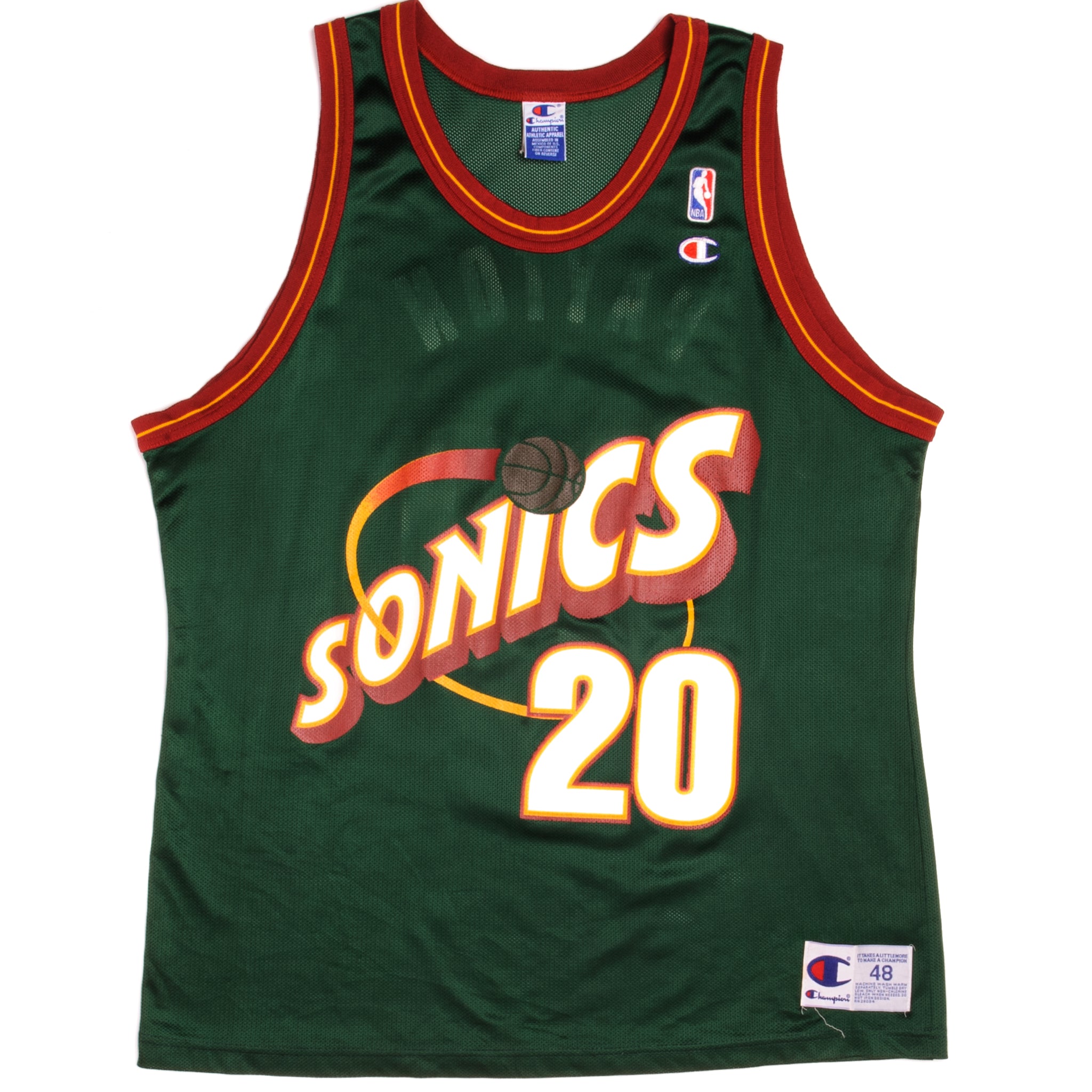 1995-2001 Seattle SuperSonics Payton 20 Road Jersey