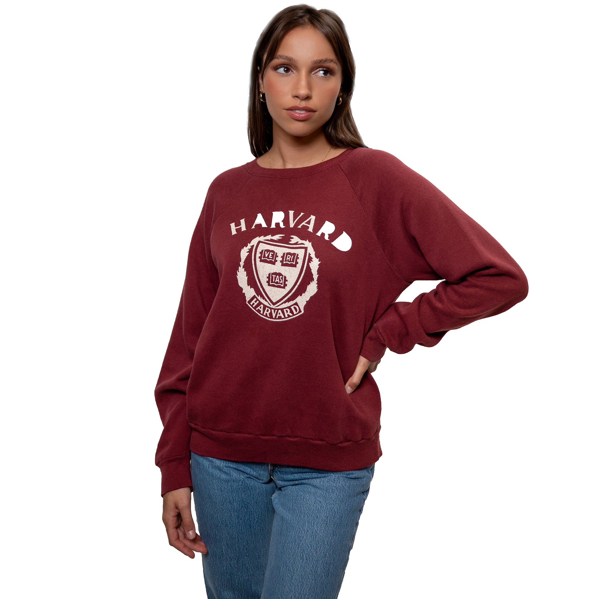 Harvard University Sweatshirt Womens Medium Grey College Hoodie