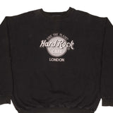 Vintage Hard Rock Cafe Save The Planet London Black Sweatshirt 1990S Size XL