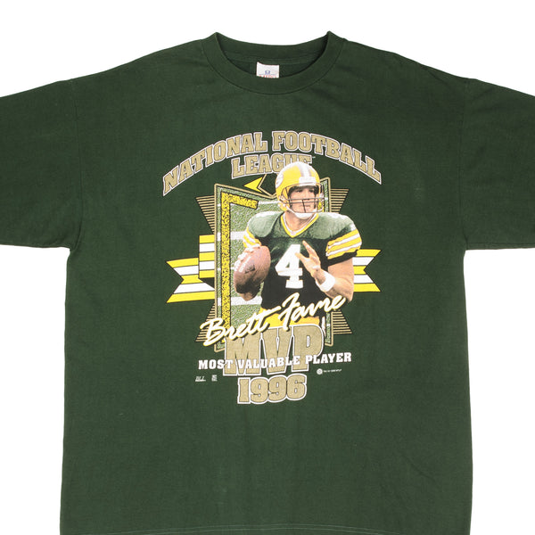 Vintage NFL Green Bay Packers Brett Favre MVP 1996 Tee Shirt Size XL