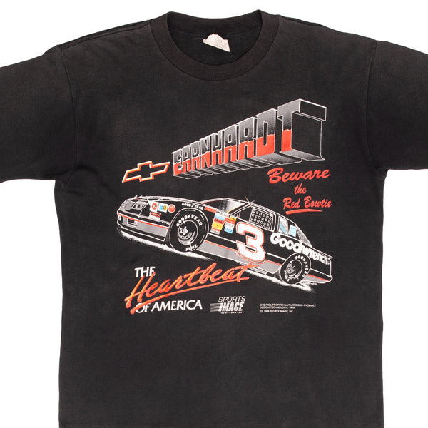 Vintage Nascar Dale Earnhardt Chevrolet 1989 Tee Shirt Size Large Made In Usa With Single Stitch Sleeves