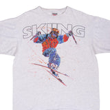 Vintage Ski Skiing Golden Squeegee Grey Tee Shirt 1995 Size XL With Single Stitch Sleeves