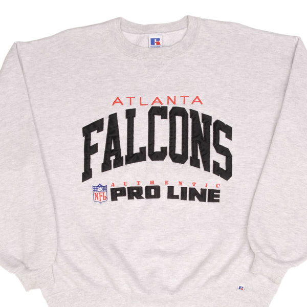 Vintage Nfl Atlanta Falcons 1990S Russell Grey Sweatshirt Size XL Made In USA