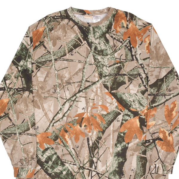 Vintage Hunting Fusion 3D Camo Long Sleeve Pocket Tee Shirt Size 2XL