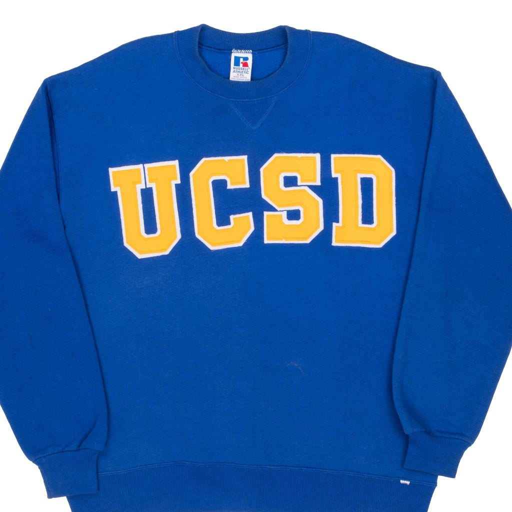 Vintage UCSD University Of California San Diego Russell Sweatshirt 1990S Size 2XL Made In Usa