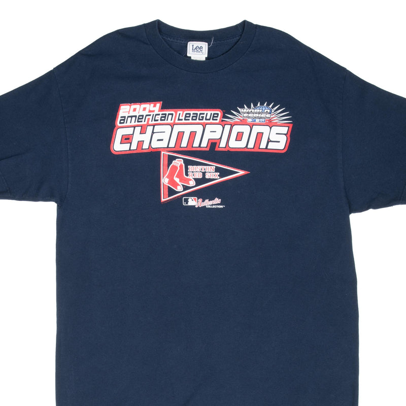 Vintage Mlb Boston Red Sox American Champions 2004 Tee Shirt Size Large