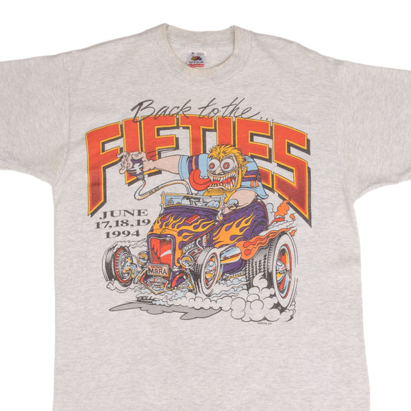 Vintage Racing Roadsters Back The 50S 1994 Tee Shirt Size Medium Made In Usa With Single Stitch Sleeves