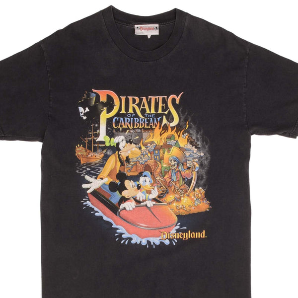 Vintage Pirates Of The Caribbean Disney 1990s Tee Shirt Size Medium Made In USA