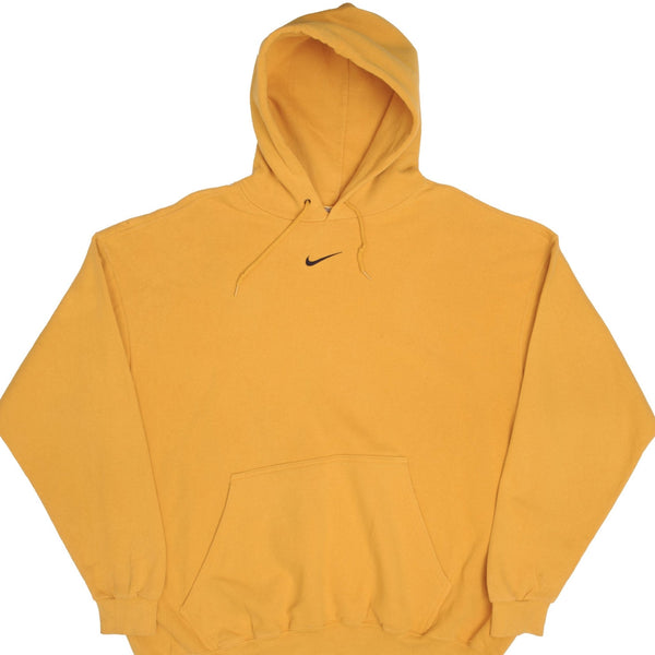 SUDADERA CON CAPUCHA NIKE VINTAGE CON SWOOSH CENTRAL NARANJA DE TRAVIS SCOTT, AÑOS 90, XL, FABRICADA EN EE. UU.