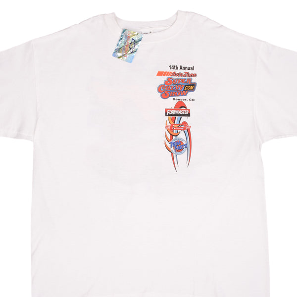 CAMISETA VINTAGE SUPER CHEVY CHEVROLET SHOW DENVER 2003, AÑOS 1990, TALLA 2XL, STOCK MUERTO