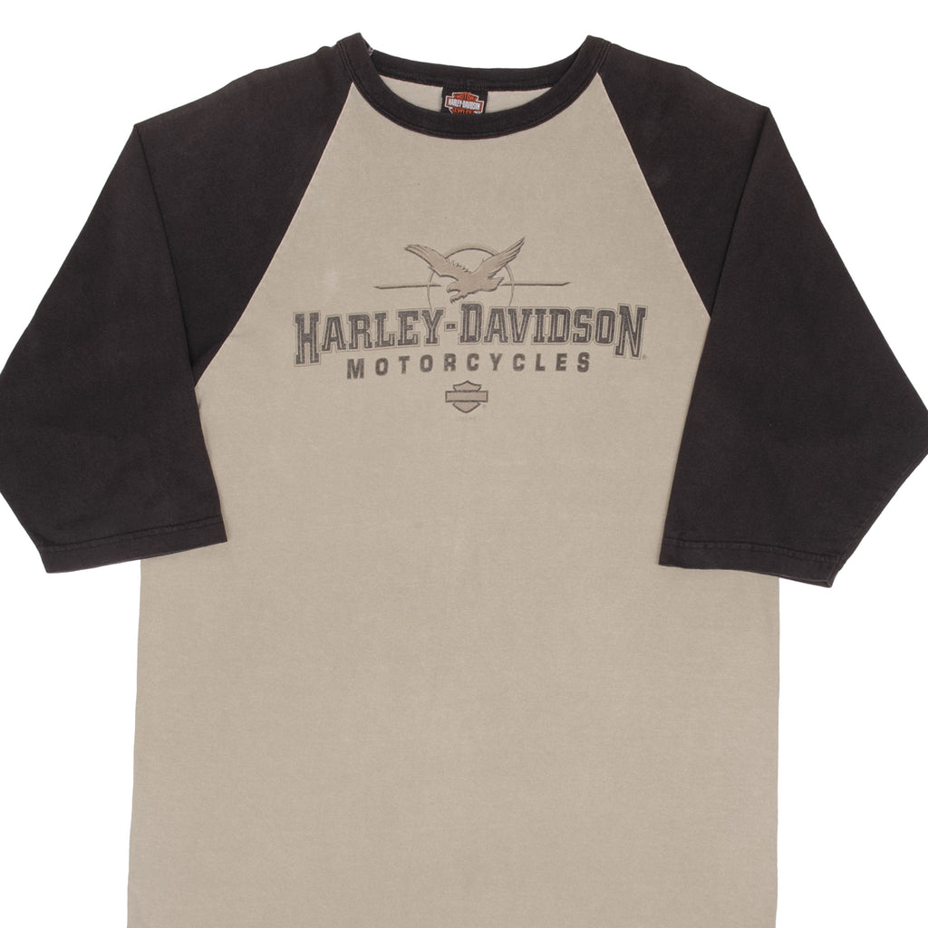 Vintage Harley Davidson Conway New Hampshire Raglan Tee Shirt 2005 Size Large Made In Usa