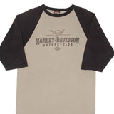 Vintage Harley Davidson Conway New Hampshire Raglan Tee Shirt 2005 Size Large Made In Usa