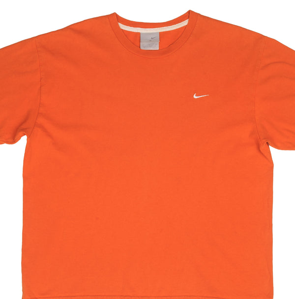 Vintage Nike Classic Swoosh Orange Tee Shirt 2000S Size Medium