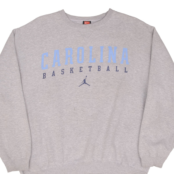 Vintage Nike Ncaa Carolina Basketball Grey Sweatshirt 1990S Size XL