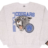 SUDADERA VINTAGE BYU BRIGHAM YOUNG UNI COUGARS 1990S XL FABRICADA EN EE. UU. STOCK MUERTO