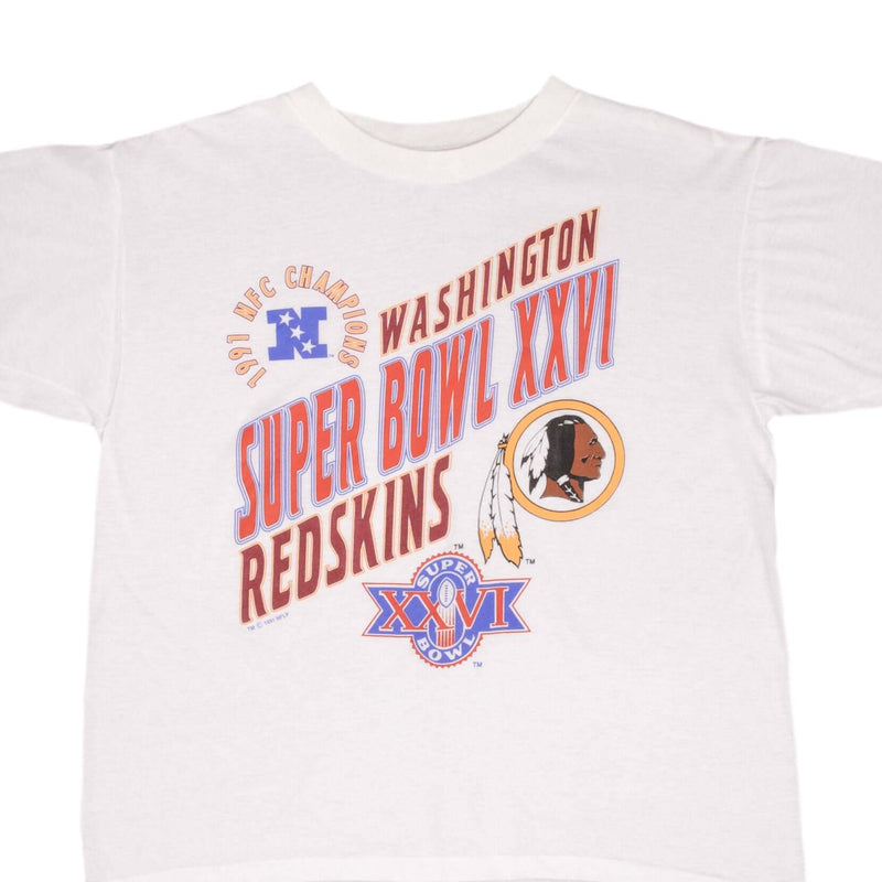 Vintage 90s Washington Redskins Super Bowl top tee 1991 1992 NFL football size M