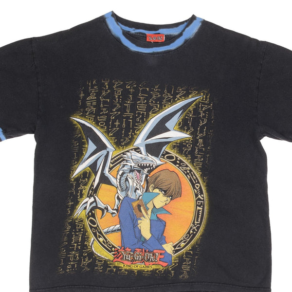 CAMISETA VINTAGE DE YU-GI-OH SETO KAIBA DRAGÓN BLANCO DE OJOS AZULES AÑOS 2000 GRANDE PARA JÓVENES