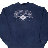 Vintage Nfl Dallas Cowboys Embroidered Sweatshirt 1990S Size XL Made In USA