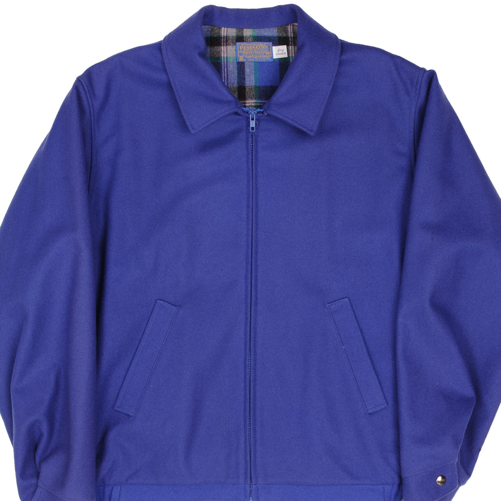 Vintage Pendleton Woolen Mills Blue Jacket 1990S Size XL Made In USA