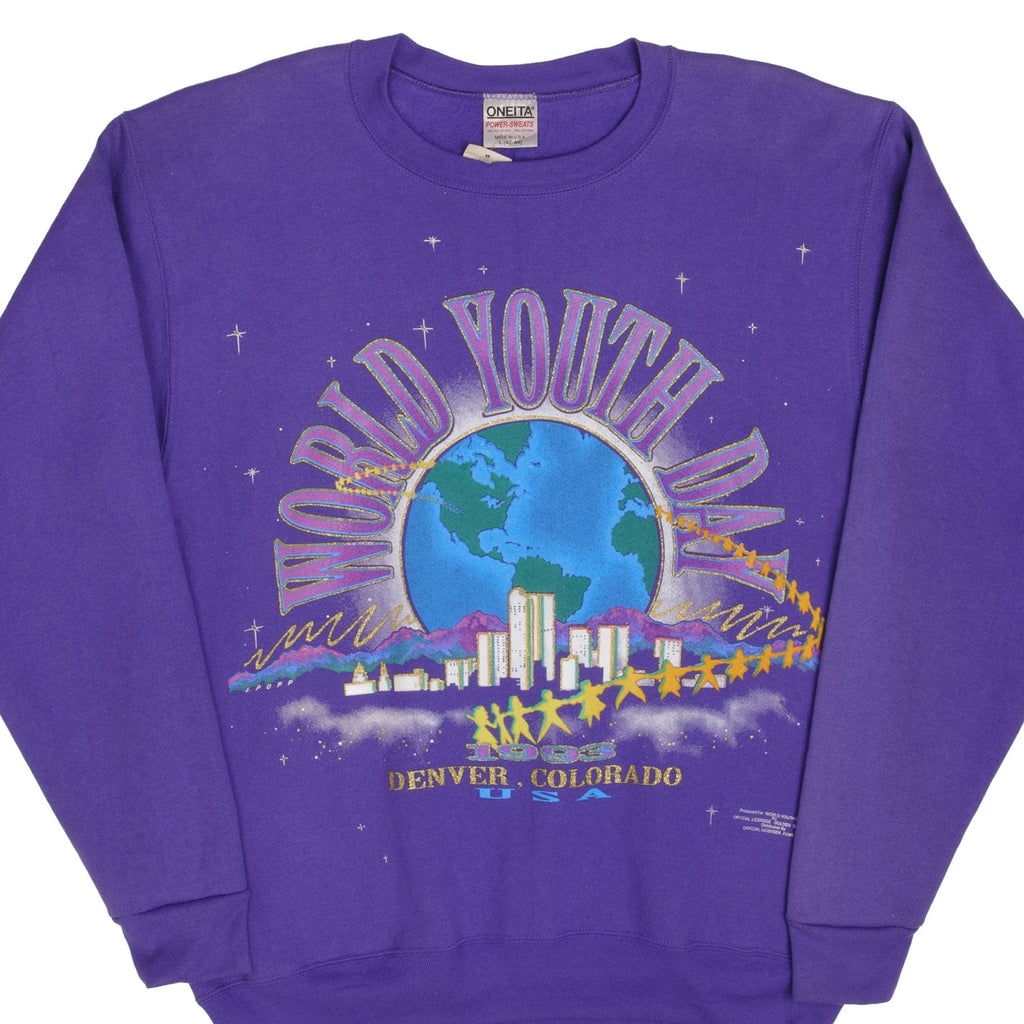 Vintage World Youth Day Denver Colorado 1993 Sweatshirt Large Made In Usa