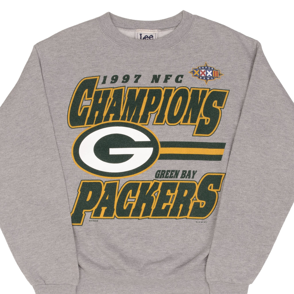 Vintage Nfl Green Bay Packers Nfc Champions 1997 Sweatshirt Size Large Youth (14/16) Made In USA