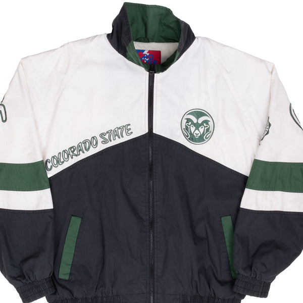 Vintage Ncaa Colorado State Pro Player Windbreaker Jacket 1990S Size Large