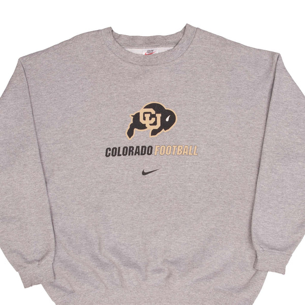 Vintage Nike Ncaa Colorado Golden Buffaloes Grey Sweatshirt 1990S Size XL Made In USA