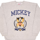 Vintage Disney Mickey Mouse 1990S Grey Sweatshirt Size XL Made In Usa