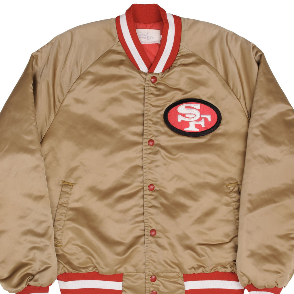 Vintage Nfl San Francisco 49Ers Varsity Satin Jacket Size Medium Made In Usa