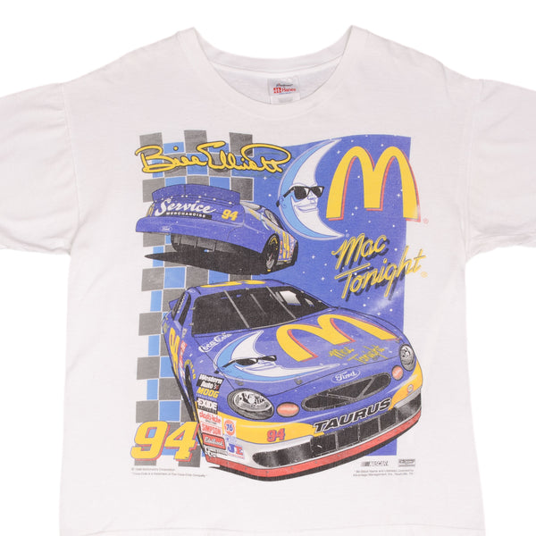 Vintage Nascar Bill Eliott Mcdonald's Mac Tonight 1998 Tee Shirt Size Large