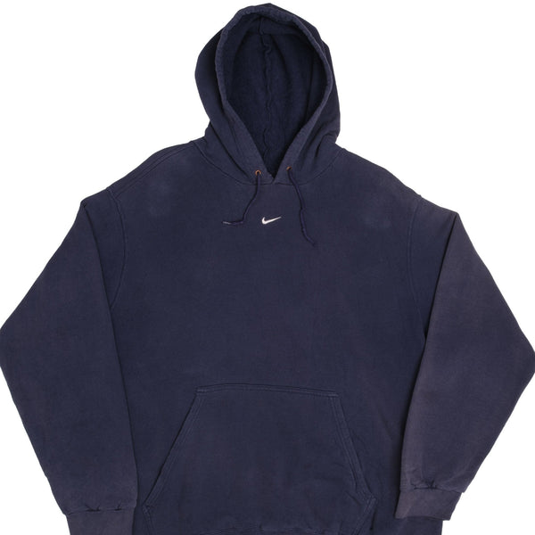 Vintage Navy Blue Nike Middle Swoosh Travis Scott Hoodie 2000S Size XL