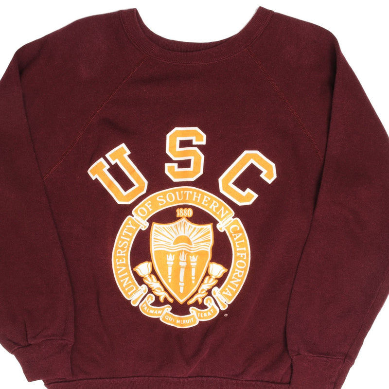 Vintage USC University of California Trojans Tultex Sweatshirt 1980s Size Large Made In USA