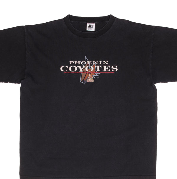 Vintage Nhl Phoenix Coyotes Embroidered 1990S Tee Shirt Size Large Made In Usa