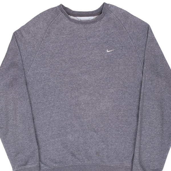 Vintage Nike Classic Swoosh Dark Grey Sweatshirt 2000S Size Large